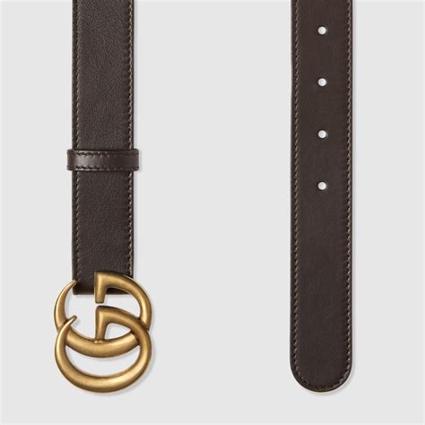 gucci marmont cintura in vita su cappotto|Cintura con fibbia Doppia G in pelle nera .